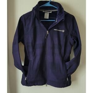 Free Country Womens Sz. S Striped Jacket Lined Hooded Full Zip Outdoorwear